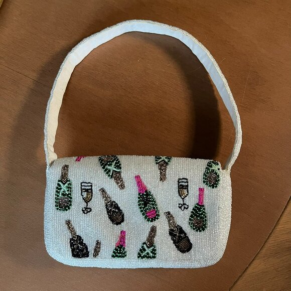 Anthropologie | Maeve The Fiona Beaded Bag Party Edition | Champagne Pattern - Picture 6 of 8